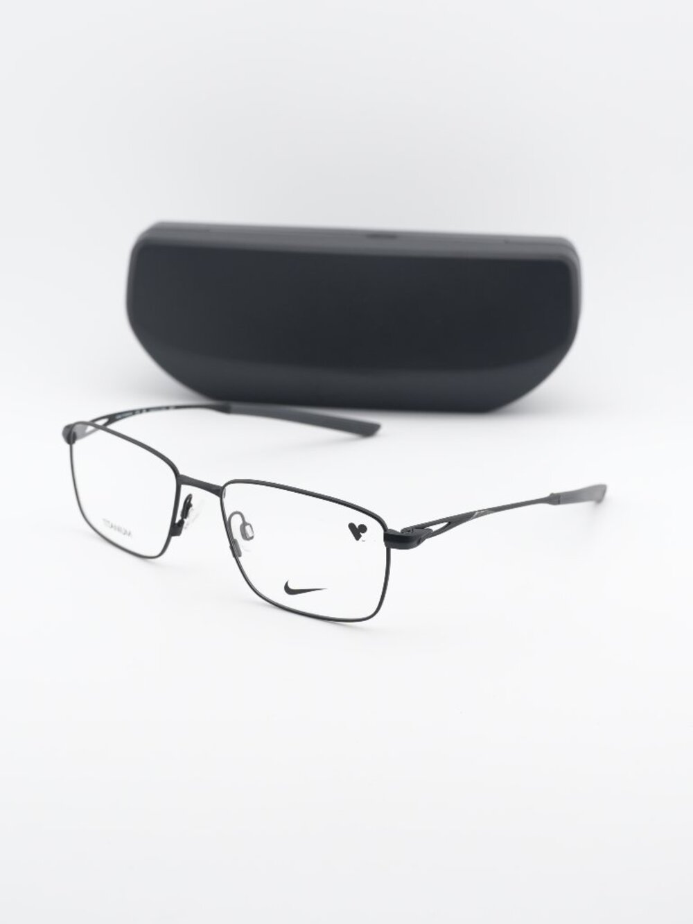 NIKE 6046 001 Rectangle Eyeglasses 55mm - Black